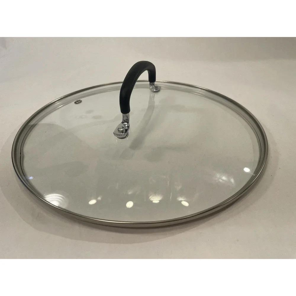 Glass Pot Pan Saucepan Lid Replacement Round Rim: 11.5 in Large Cookware Glass